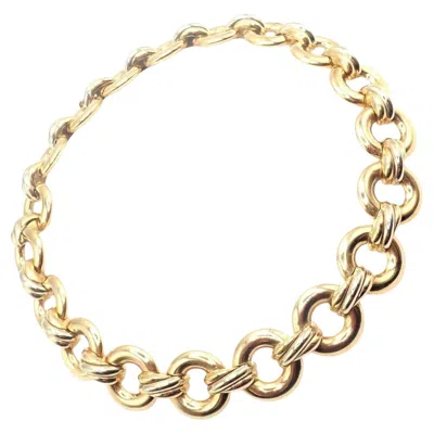 Pre-owned Cartier Trinity Round Link Multi-color Gold Choker Necklace
