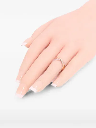 Pre-owned Cartier Trinity Sapphire Ring In Pink