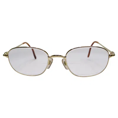 Pre-owned Cartier Two-tone Oval Glasses In Gray