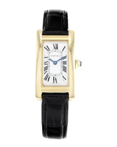 Cartier Unisex Tank Americaine Watch (authentic ) In Black