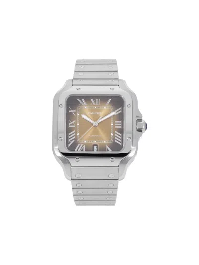 Pre-owned Cartier Unworn Santos De  40mm In Brown