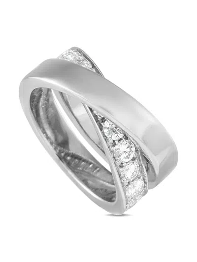 Pre-owned Cartier Vague 18k White Gold Diamond Ring