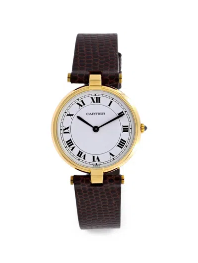 Pre-owned Cartier Vendôme 30mm Watch In White