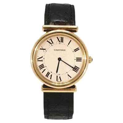 Pre-owned Cartier Vendome Bi-plan Ref. 2220 18k Gold Manual Wind Wristwatch In Multiple