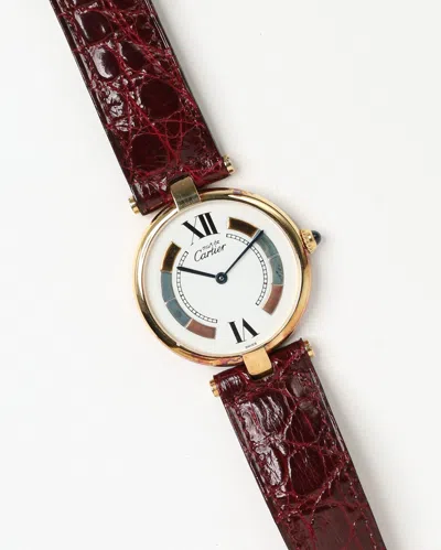 Cartier Vendome Vermeil 30mm Ca 2000 Watch In Gold