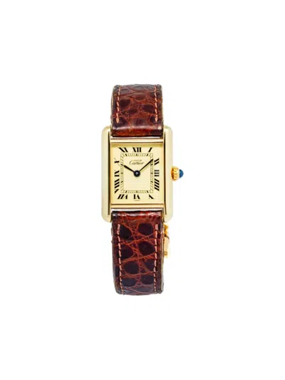 Pre-owned Cartier Vermeil Tank 28mm