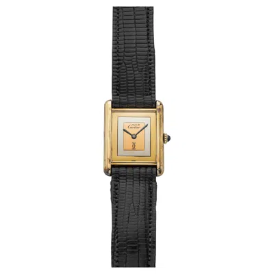 Pre-owned Cartier Vintage 1970s  Lady Tank Must Vermeil Trinity Dial Manual 23mm In Multiple