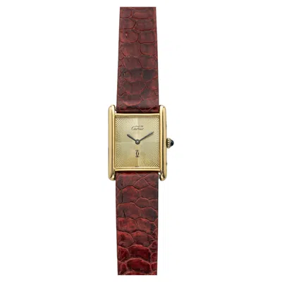 Pre-owned Cartier Vintage 1980s  Must Tank Vermeil Discor Dial Manual 23mm In Multi