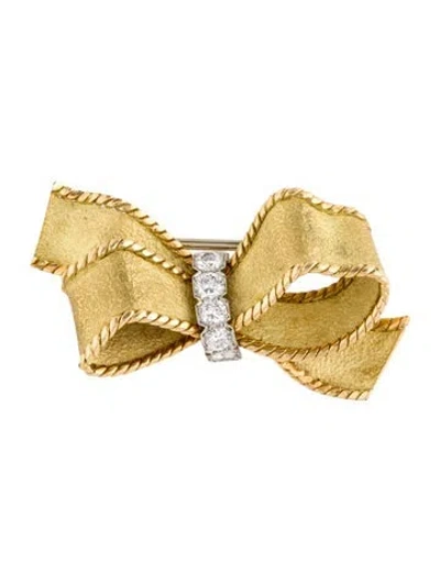 Pre-owned Cartier Vintage Bow Brooch In Multi
