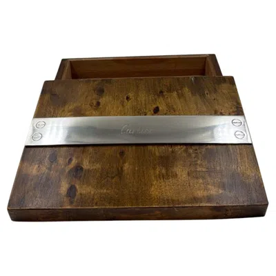 Pre-owned Cartier Vintage  Art Deco Wooden Desk Box, France, Circa 1930-1950 In Brown