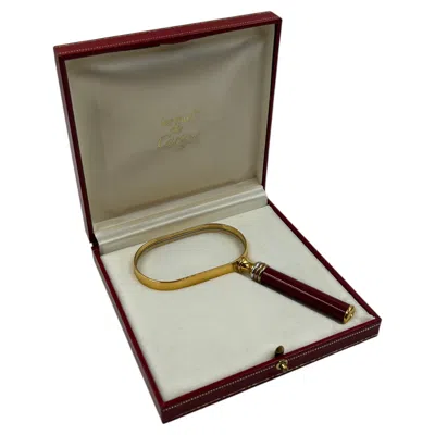 Pre-owned Cartier Vintage  Desk Magnifier With Original Box, France, Circa 1980 In Gray