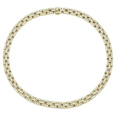 Pre-owned Cartier Vintage  Maillon Panthere Necklace With Diamonds In Multi