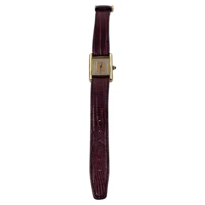 Pre-owned Cartier Vintage  Must De  Tank Vermeil Wristwatch In Silver