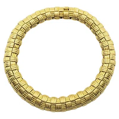 Pre-owned Cartier Vintage  Paris 18k Gold Retro Grid Link Bracelet, 1950s-1970s In Multi