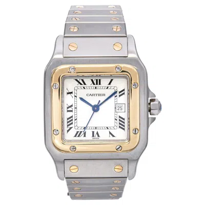 Pre-owned Cartier Vintage  Santos Galbée Medium Two Tone Automatic Watch Ref. 81036283 In Multi
