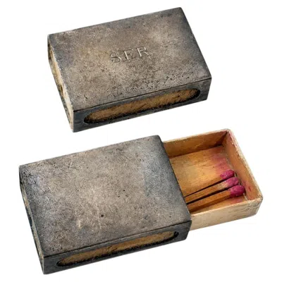 Pre-owned Cartier Vintage  Sterling Silver Matchbox Case Holder Monogrammed Set Of 2 In Multiple