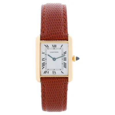 Pre-owned Cartier Vintage  Tank Paris 18k Yellow Ladies Medium Watch 78086