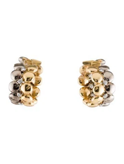 Pre-owned Cartier Vintage Diamond Honeymoon Earrings In Multi