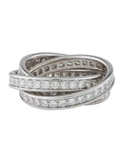 Pre-owned Cartier Vintage Diamond Trinity Ring In Multi