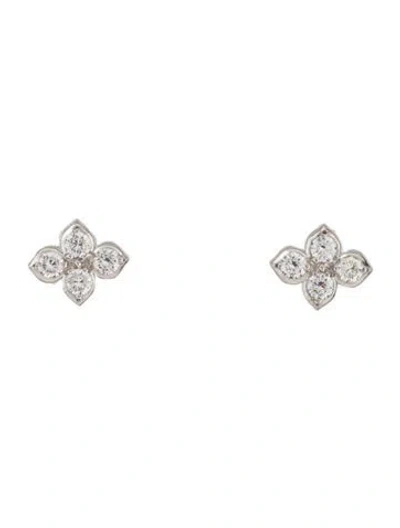 Pre-owned Cartier Vintage Hindu Floral Stud Earrings In Multi