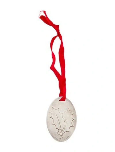 Pre-owned Cartier Vintage Holiday Ornament In Silver