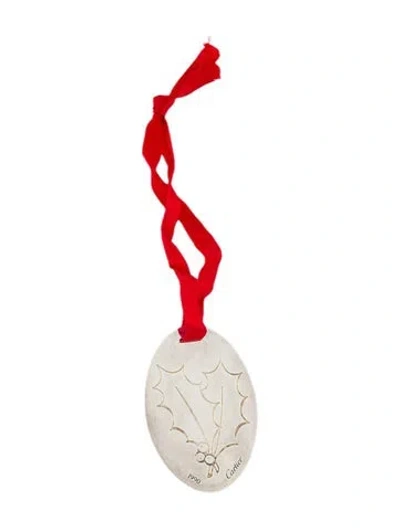 Pre-owned Cartier Vintage Holiday Ornament In Silver