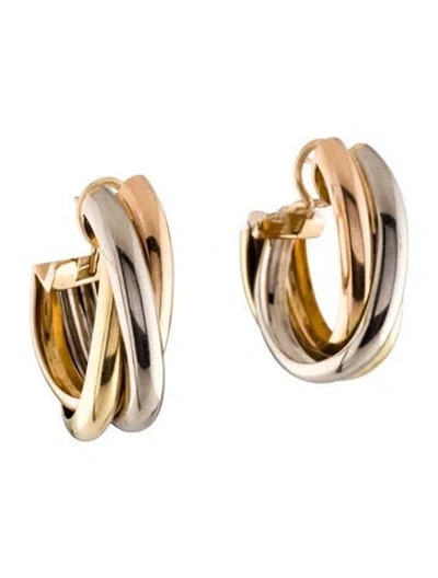 Pre-owned Cartier Vintage Large Trinity Earrings In Multi