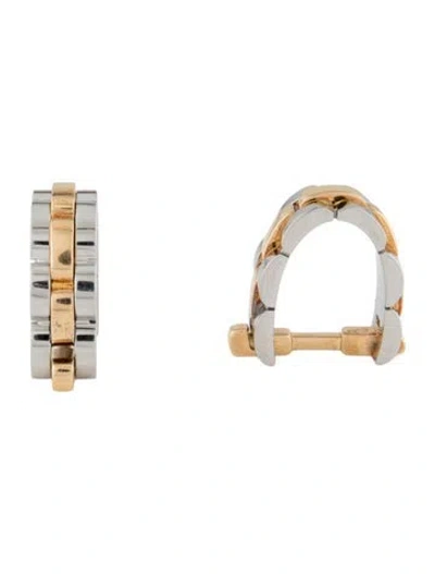 Pre-owned Cartier Vintage Maillon Panthère Cufflinks In Multi