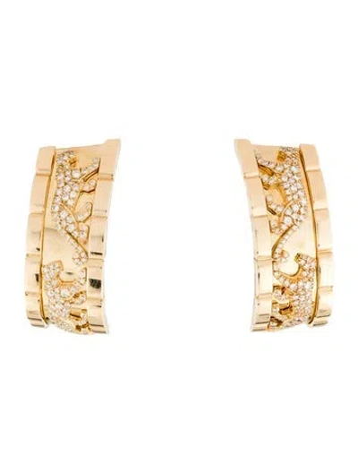 Pre-owned Cartier Vintage Panthere De  Earrings In Multi