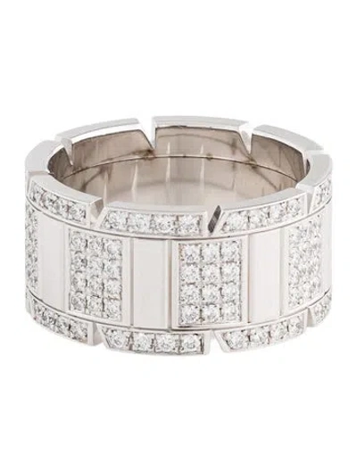 Pre-owned Cartier Vintage Paved Tank Francaise Ring In Multi