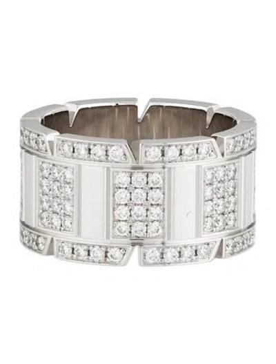 Pre-owned Cartier Vintage Paved Tank Francaise Ring In Multi