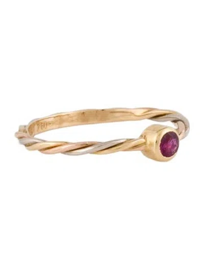 Pre-owned Cartier Vintage Ruby Twist Ring In Multi