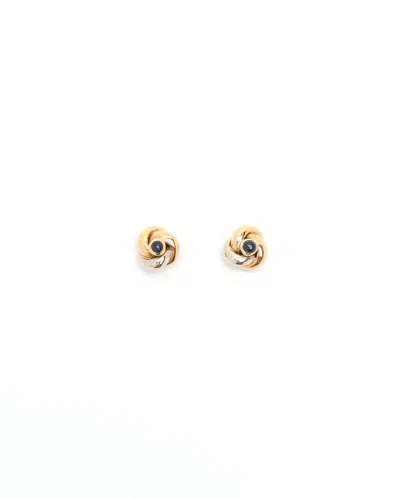 Cartier Vintage Sapphire Baby Trinity Earrings In Gold