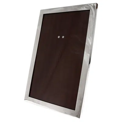 Pre-owned Cartier Vintage Signed  Sterling Silver Mid-century Picture Or Photo Frame In Black