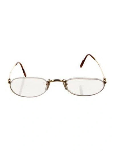 Pre-owned Cartier Vintage Square Eyeglasses In Gold