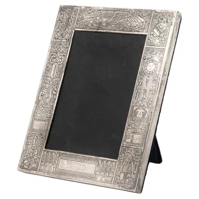 Pre-owned Cartier Vintage Sterling Silver Baby Announcement Picture Frame