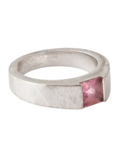 Pre-owned Cartier Vintage Tourmaline Tank Ring In Multi