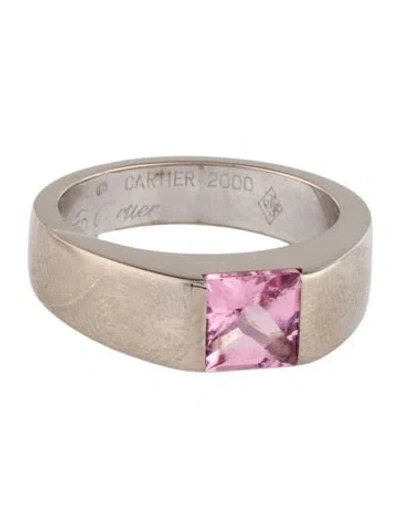 Pre-owned Cartier Vintage Tourmaline Tank Ring In Multi