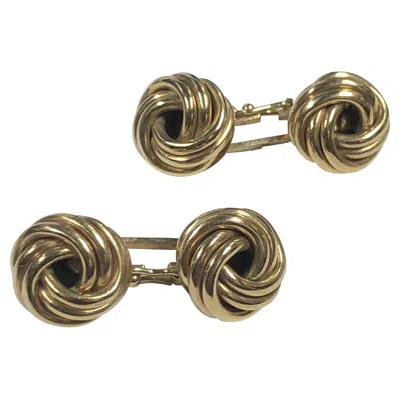 Pre-owned Cartier Vintage Yellow Gold Swirl Knot Cufflinks