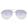 Cartier Violet Multi Treatment Pilot Ladies Sunglasses Ct0298s 005 57 In Silver Tone