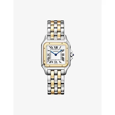 Cartier W2pn0019 Panthère De  Small 18ct Yellow-gold And Steel Quartz Watch