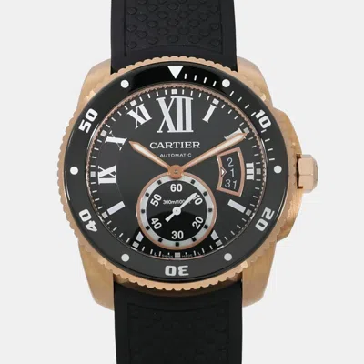 Pre-owned Cartier W7100052 Automatic Men's Wristwatch 42 Mm In Black