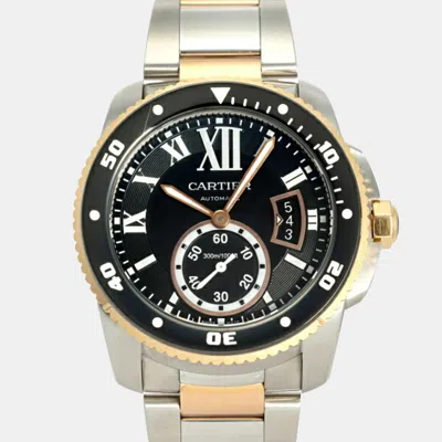 Pre-owned Cartier W7100054 Automatic Men's Wristwatch 42 Mm In Black