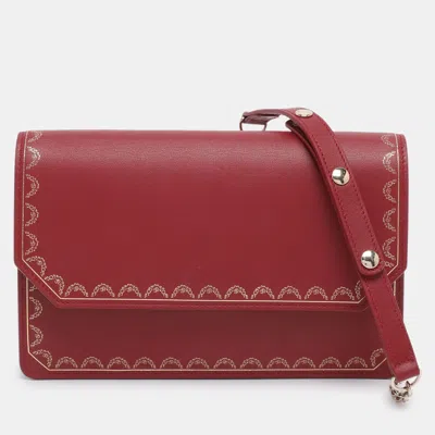 Pre-owned Cartier Wallet On Chain In Red