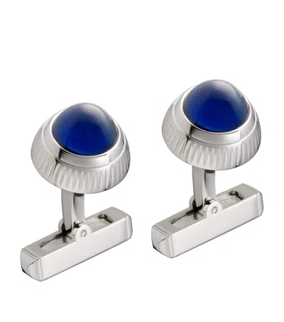 Cartier Watch Crown Décor Cufflinks In Silver