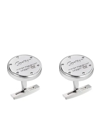 Cartier Water Resistant Décor Cufflinks In Brown