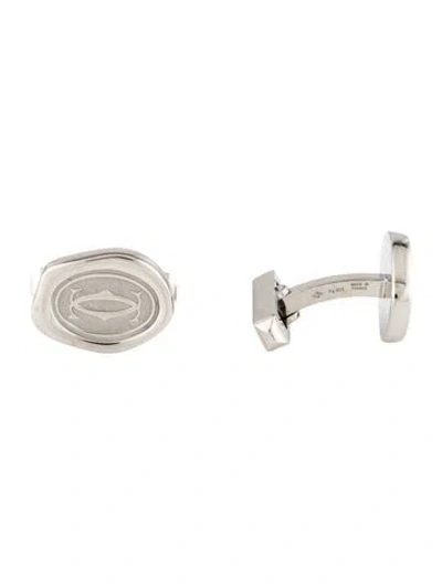 Pre-owned Cartier Wax Seal Motif Cufflinks In Multi