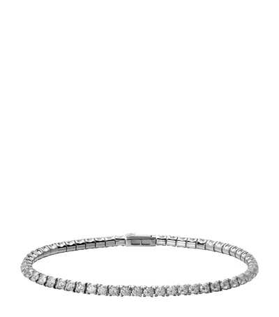 Cartier White Gold And Diamond Essentials Lines Bracelet In Metallic