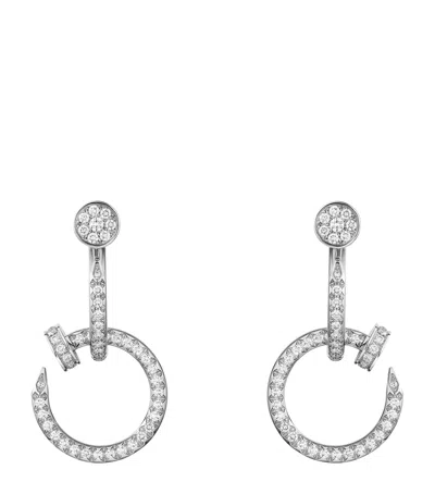 Cartier White Gold And Diamond Juste Un Clou Earrings In Burgundy