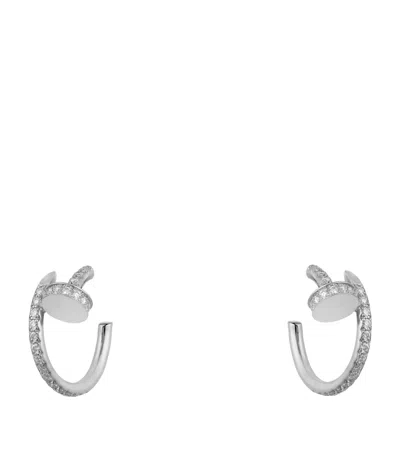 Cartier White Gold And Diamond Juste Un Clou Earrings